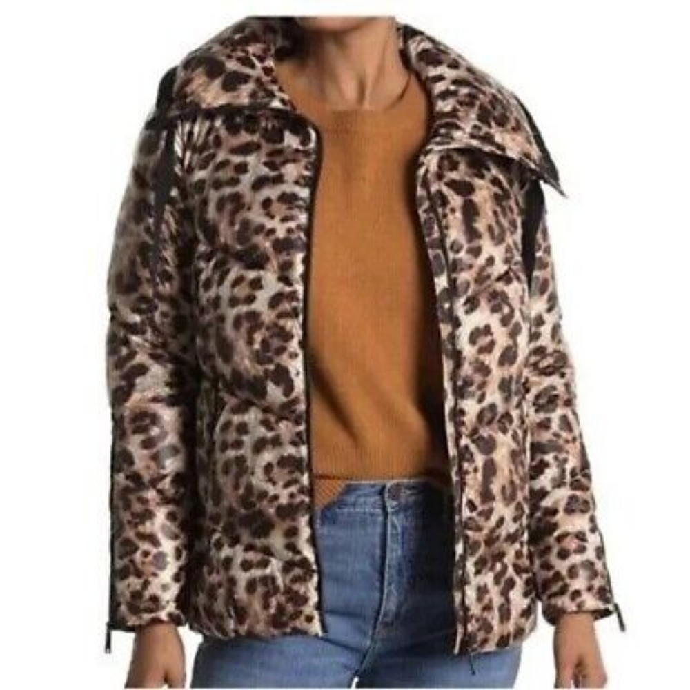 Leopard Puffer Coat Sam Edelman